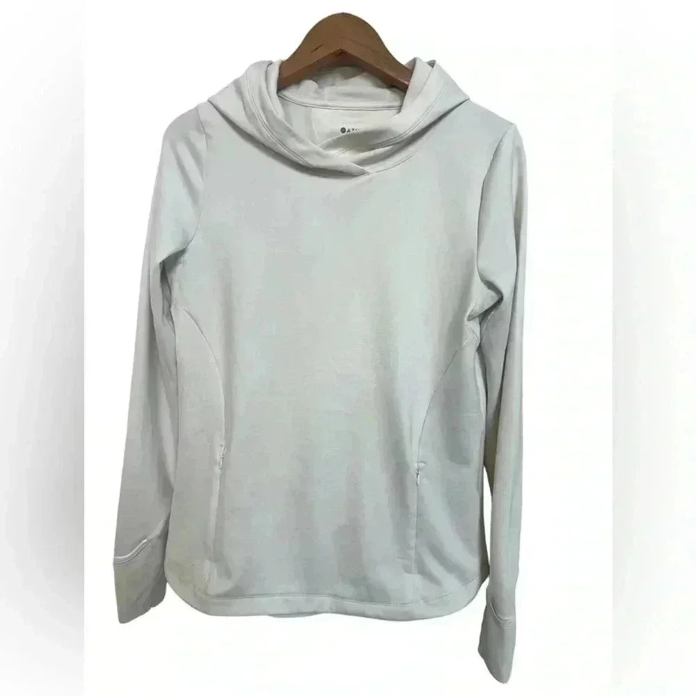 Athleta Bootcamp Hoodie in Off-White/Ivory Size Small